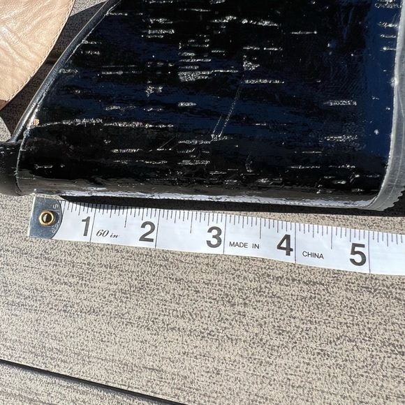 EUC Fendi 37 Black Leather Platform Sandals Genuine - Picture 10 of 11